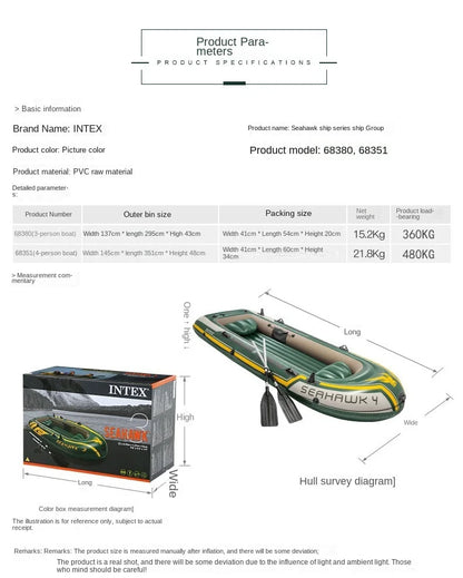 Quality Thickened Portable Large Outdoor Travel Camping Fishing Boat Steamboat Speedboat Travel 1-2  Inflatable Rubber Boat