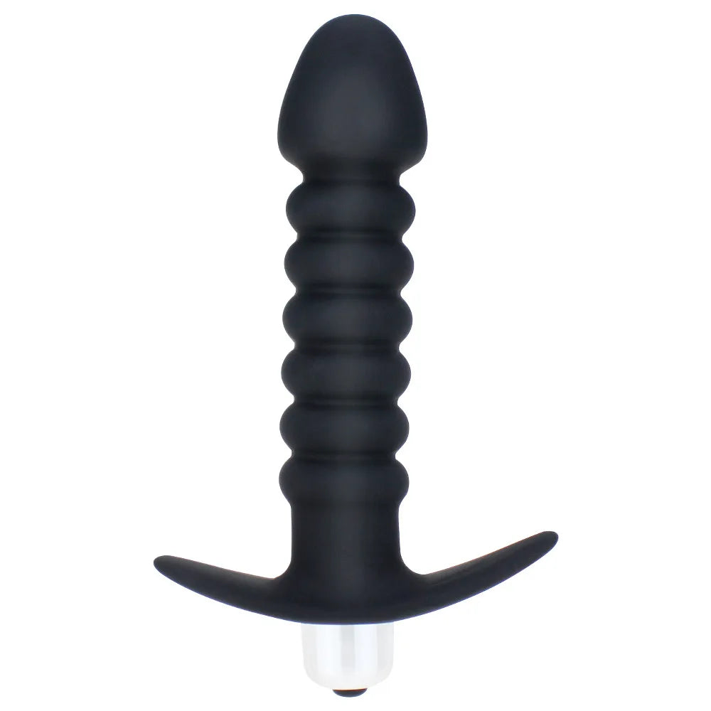 Adult Products Vibrating Silicone Anal Toys 2 in 1 Butt Plug Trainer for Women Men Soft Silicone Massager Anal Plug Vibrator