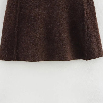 ZATRHMBM Spring and Summer Skirt 2026 New Fashion Side Seam Mini Skirt Retro Casual High Waist Sexy Elegant Women's Skirt