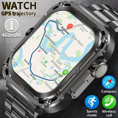 LIGE BWZ85Max 3 Straps GPS Track Smart Watch for Men NFC Gesture Control Fitness Tracker Voice Assistant Answer Call SmartWatch