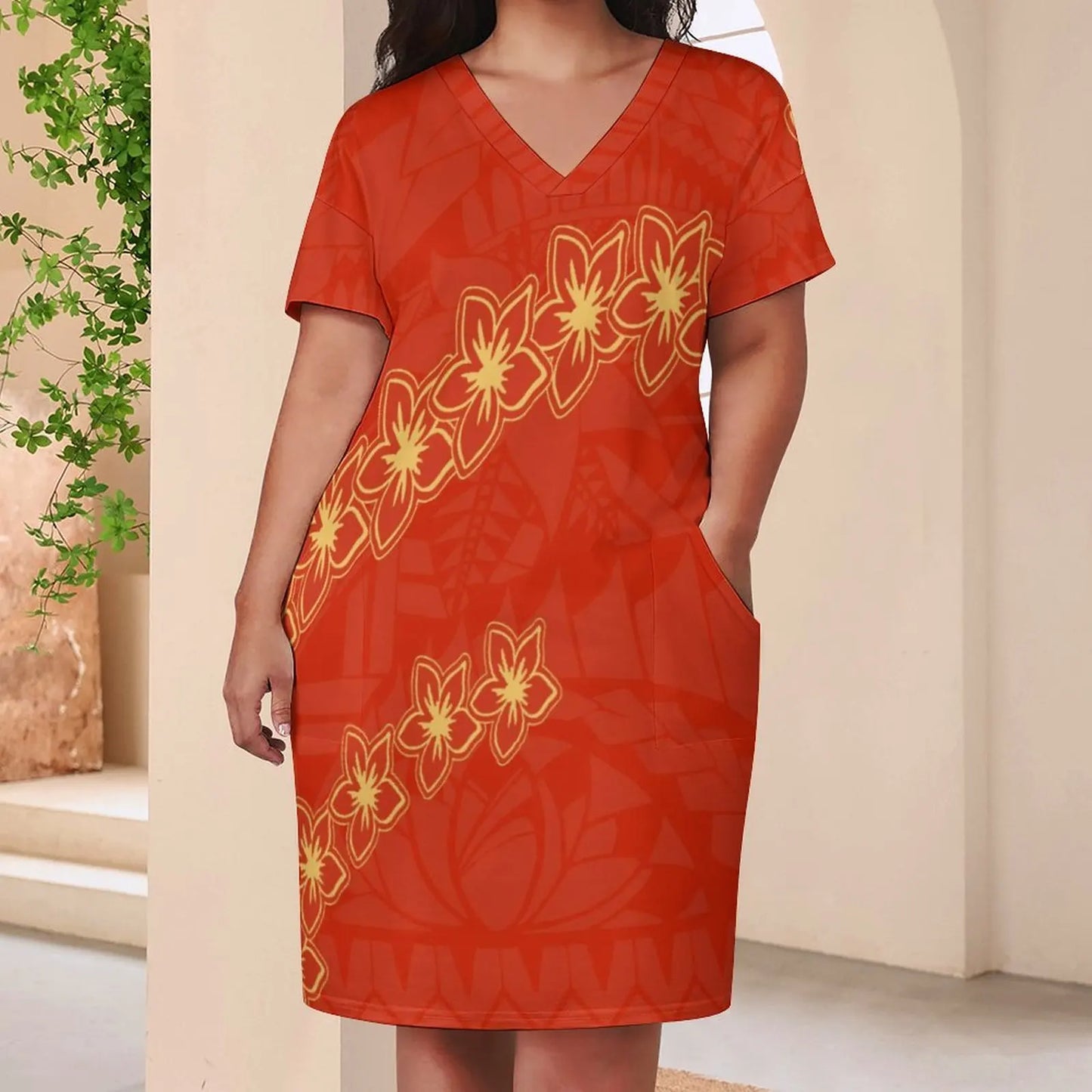 Plus Size Dress Skirts Polynesian Women Island Casual Party Dresses Samoan Design Tribal Dress Hot Sale Polyester Cotton Summer