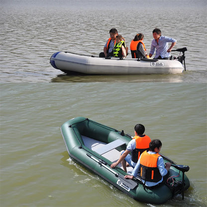 Solarmarine 3.3 M 5 Person Inflatable Boat PVC Fishing Ship Rowing Dinghy Kayak Canoe Hovercraft Raft Plywood Floor Surfing