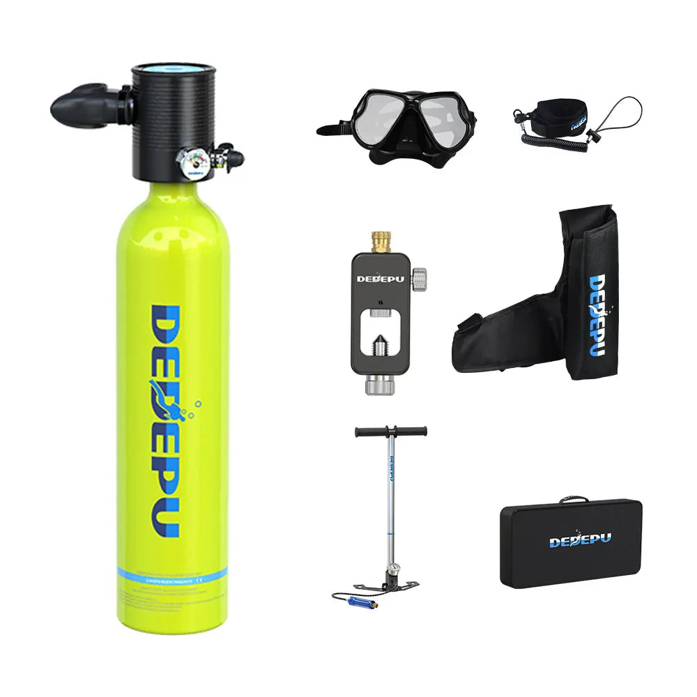 DEDEPU Mini Diving Air Tank Easy Breath 10 Minutes Equipment Kit with Smooth Breathing