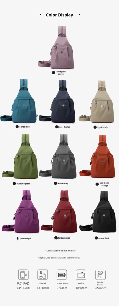 Mini Waterproof Anti-theft Women's Chest Bag 2025 New Simple Versatile Fashion Oxford Cloth Casual Small Mini Women's Backpack