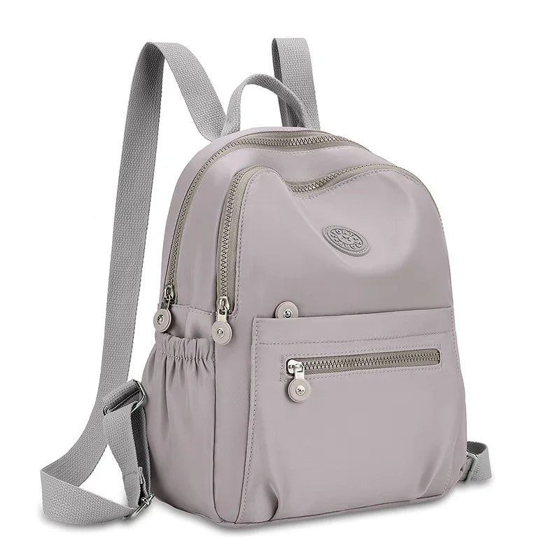 Nylon Fabric Multi Compartment Practical Women's Backpack for Outdoor Commuting, Versatile Zipper Closure,  Single Shoulder Bag