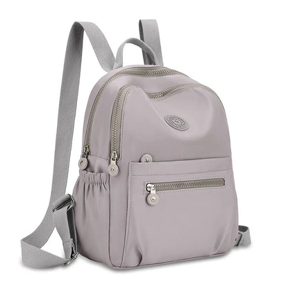Nylon Fabric Multi Compartment Practical Women's Backpack for Outdoor Commuting, Versatile Zipper Closure,  Single Shoulder Bag