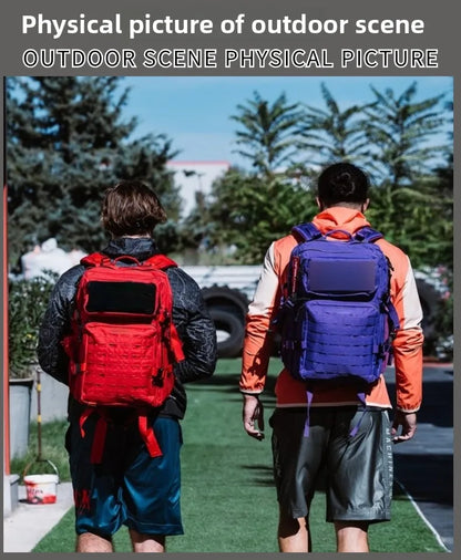 Unisex Multi-Functional Tactical Backpack Outdoor Fitness Sports Gear Zipper Closure Polyester Lining Fashion Cross-Border Stock