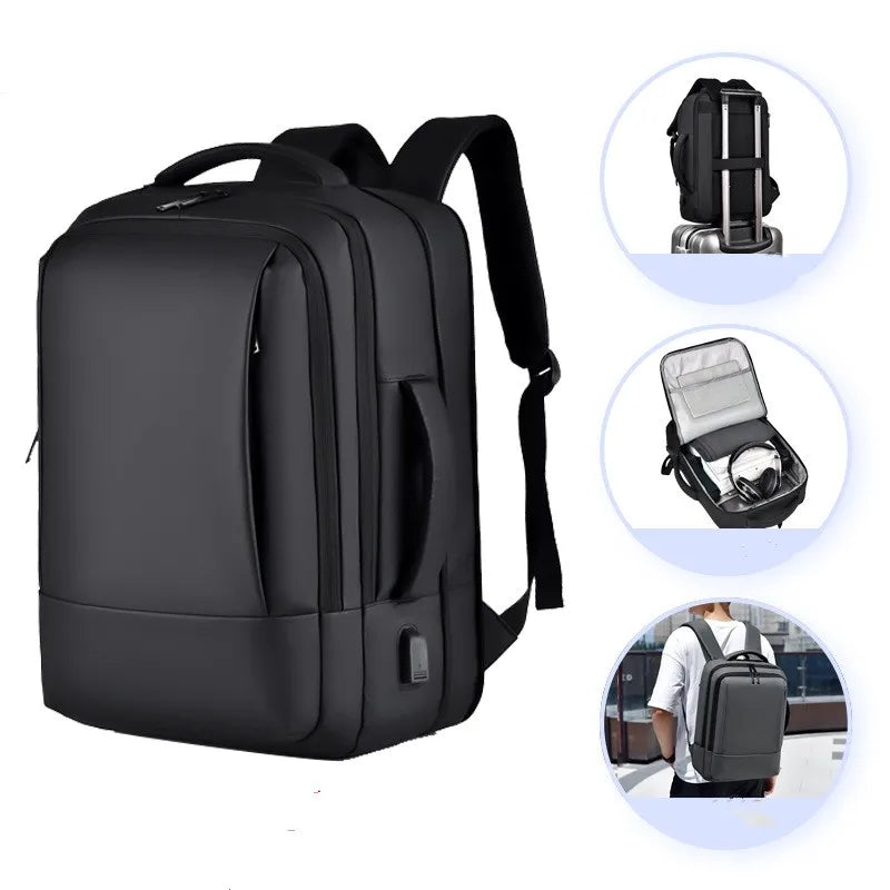 High Quality New Expandable Computer Backpack Large Capacity Travel Backpack for Mens Business Bag 17.3inch Backpack for Men