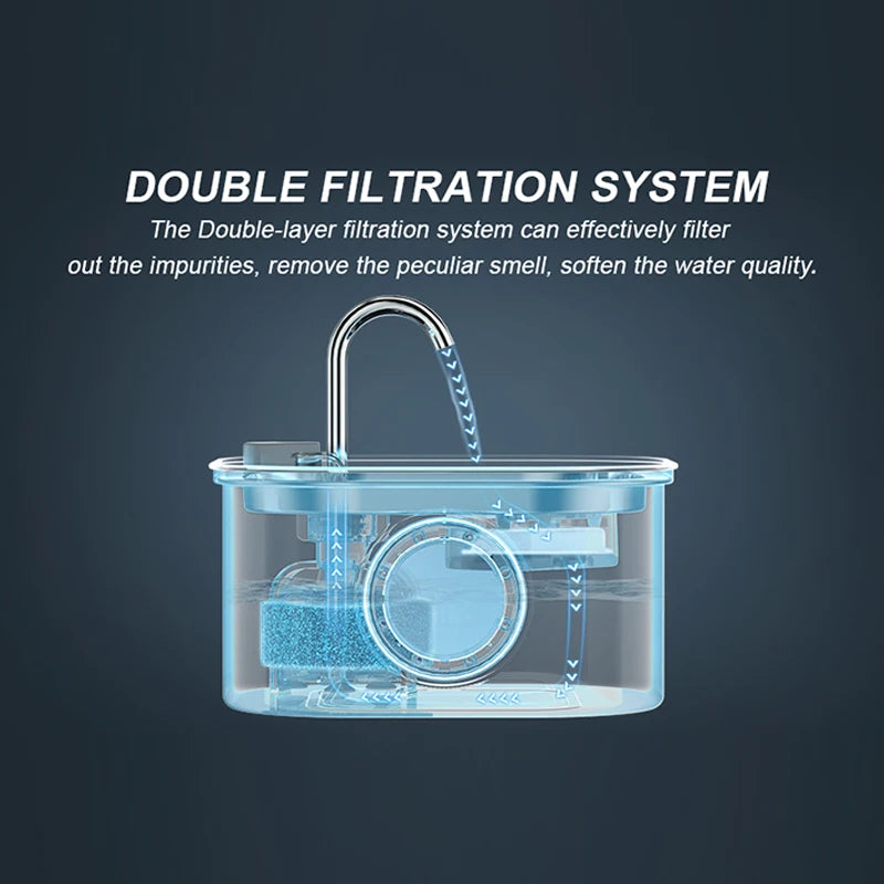 Stainless Steel Cat Water Fountain 3.2L Pet Water Fountain Pet Water Dispenser Automatic Cat Fountain Dog Bowls Cat Products