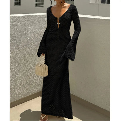 2025 Summer Swimsuit Women's Crochet Lightweight Sun Protective Tunic Swim Anti-See Through Hollow Beach Cover up Dress