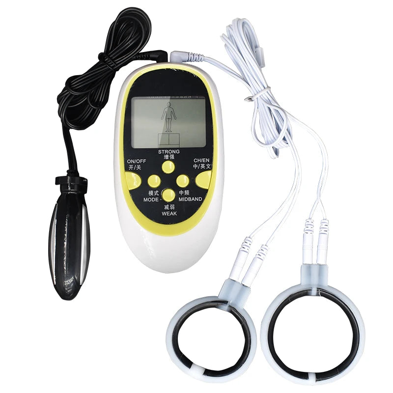 E-Stim Bdsm Toys Electro Stimulator Anal Shock Electro Sex Nipple Clamps Penis Ring Taser Electric Pad Sex Toys With Current