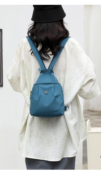 Mini Waterproof Anti-theft Women's Chest Bag 2025 New Simple Versatile Fashion Oxford Cloth Casual Small Mini Women's Backpack