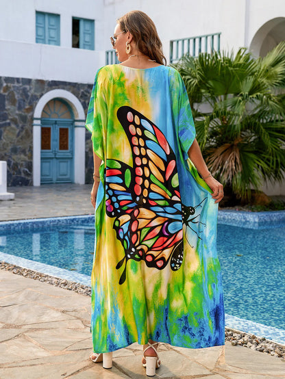 Xuanlang New 2colors Casual Colourful Stripe Beach Wear Viscose Beach Cover up and Swimwear Coverups for Women