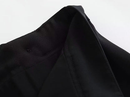 KAR&OT ZA 2026 Spring New Women's Casual Fashion High Waist Covering Cross Slimming Mid-Length A-Line All-match Skirt