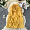 Autumn A-Line Skirt Women Casual High Waist Midi Skirts For Girls Sweet Skirt Clothes Women Wholesale