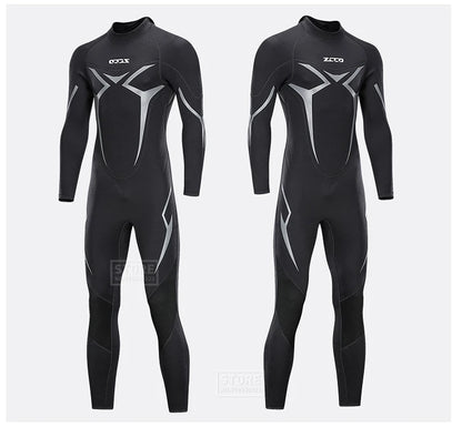 Men Wetsuit 3mm Neoprene Surfing Scuba Diving Snorkeling Swimming Body Suit Wet Suit Surf Kitesurf  Clothes Equipment