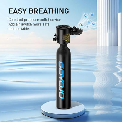 GOYOJO Scuba Tank  6-10 Minutes Portable Lungs Air Buddy 0.5L Mini Diving Equipment Underwater Breath System Cylinder Oxygen