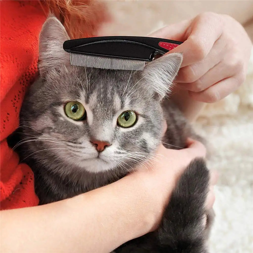 Anti Flea Short Dog Comb Eco-Friendly Stainless Steel TPR pp Pet Hair Remover Brush Grooming Tools