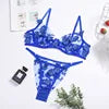 Night Wear Sexy Lace Two Piece Set Bra and G String Briefs Panty Set Transparent Erotic Sexy Lingerie Woman Lingerie Erotic