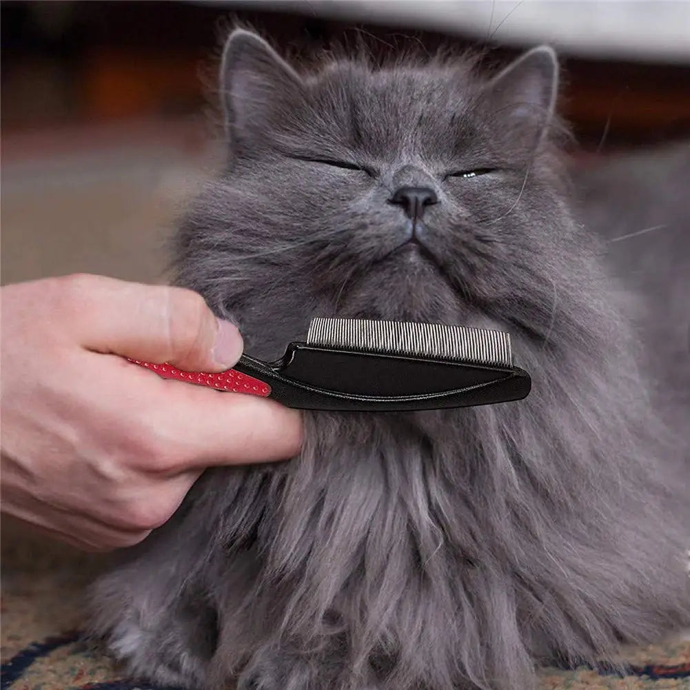 Anti Flea Short Dog Comb Eco-Friendly Stainless Steel TPR pp Pet Hair Remover Brush Grooming Tools