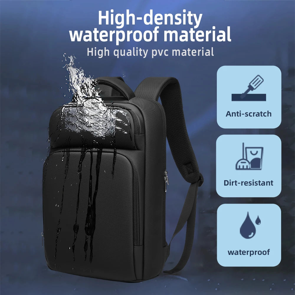 Business Slim Small Backpack Computer Travel Backpacks 15.6 Inch Waterproof Laptop Bag for Work Office College Backpack for Men
