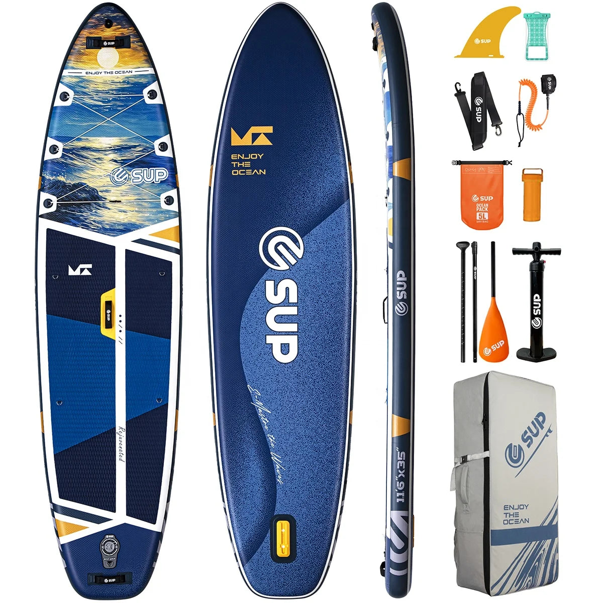 11ft 6in extra Wide  Easy to Carry  Inflatable Paddleboard  USA  Warehouse Drop Ship  sup Water Play Surfing