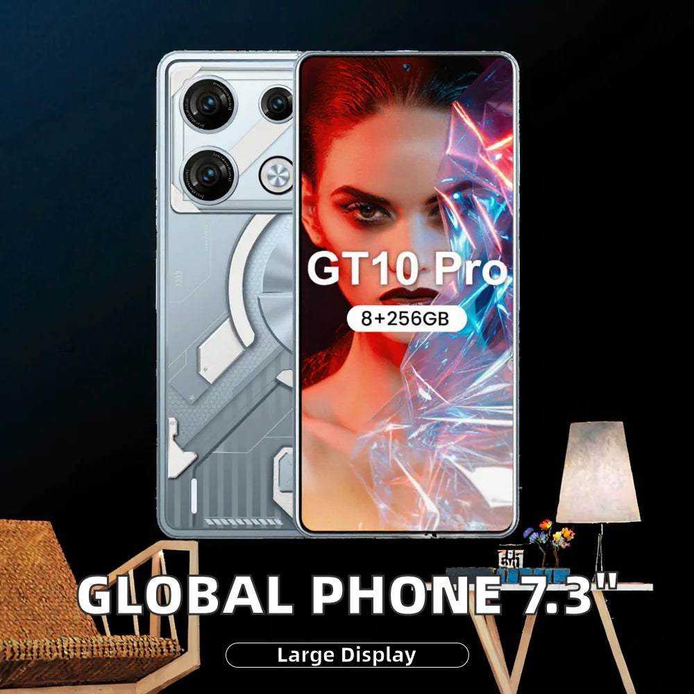 Wholesale 5G LTE Smartphone GT10 Pro-6.8in HD 8000mAh 108MP Camera MTK Processor Support Gaming New Product with NFC