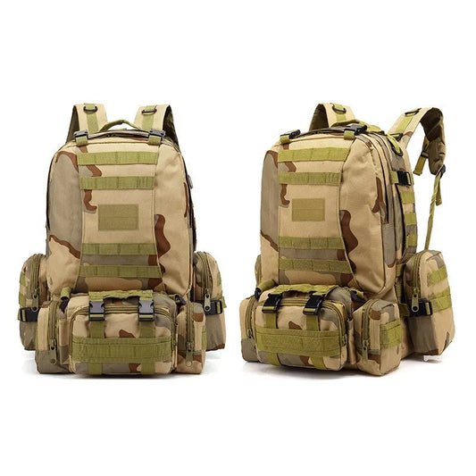 Camouflage Tactical Bag Combination Heavy Climbing Bag Large Capacity Outdoor Hiking Fitness Backpack