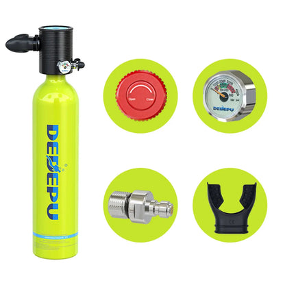 DEDEPU Mini Diving Air Tank Easy Breath 10 Minutes Equipment Kit with Smooth Breathing