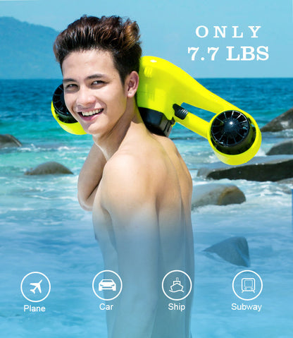 Electric Sea Scooter Portable 30 Meters Depth Underwater 35mins Running Time -10℃-40℃ Available Underwater Scooter 3.5kg