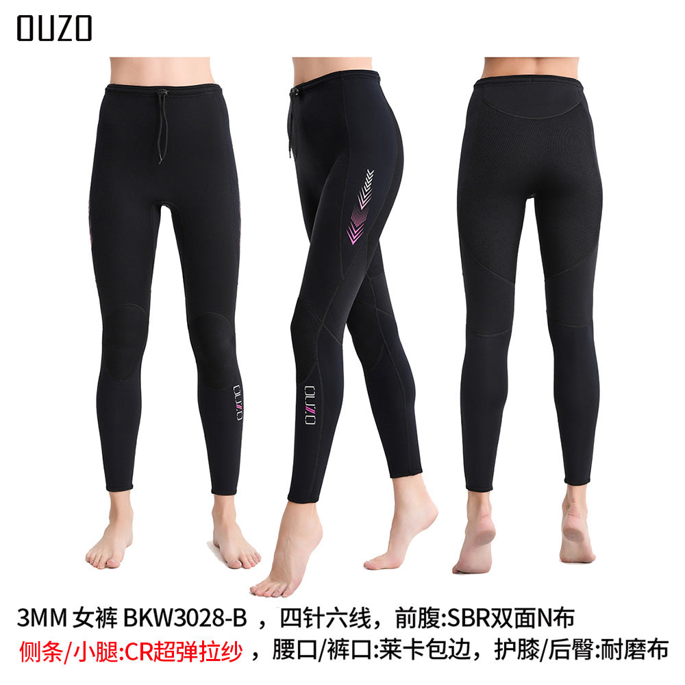 Wetsuit Tops Men and Women Vest 3mm Neoprene Long Sleeve Jacket Surfing Swimming Front Zip Wet Suit for Water Sports Shirt/Pants