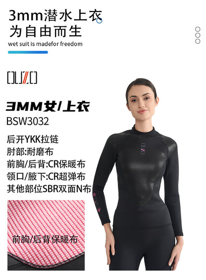 New 3MM Neoprene Men Woman Wetsuits Warm Split Diving Clothing Elasticity Scuba Surfing Snorkeling Water Sports Diving Suit