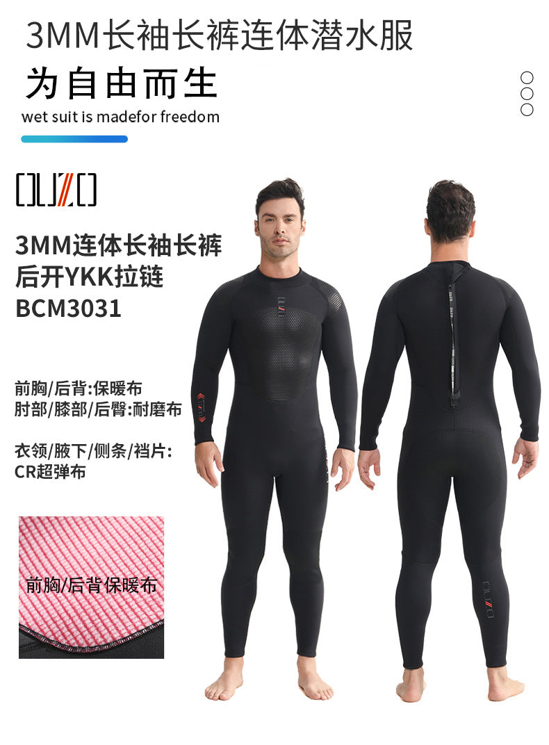New 3MM Neoprene Men Woman Wetsuits Warm Split Diving Clothing Elasticity Scuba Surfing Snorkeling Water Sports Diving Suit