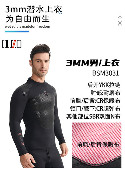 New 3MM Neoprene Men Woman Wetsuits Warm Split Diving Clothing Elasticity Scuba Surfing Snorkeling Water Sports Diving Suit