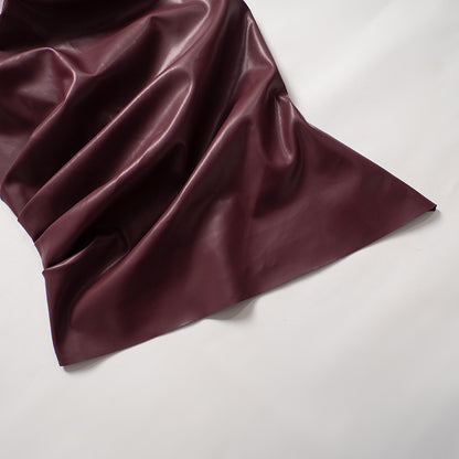 PU Leather Tank Top High Fashion Asymmetrical Ruched Sleeveless Blouse Winter Sexy T Shirt For Women Y2K Clothes 2023