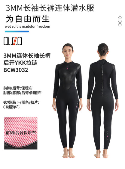 New 3MM Neoprene Men Woman Wetsuits Warm Split Diving Clothing Elasticity Scuba Surfing Snorkeling Water Sports Diving Suit