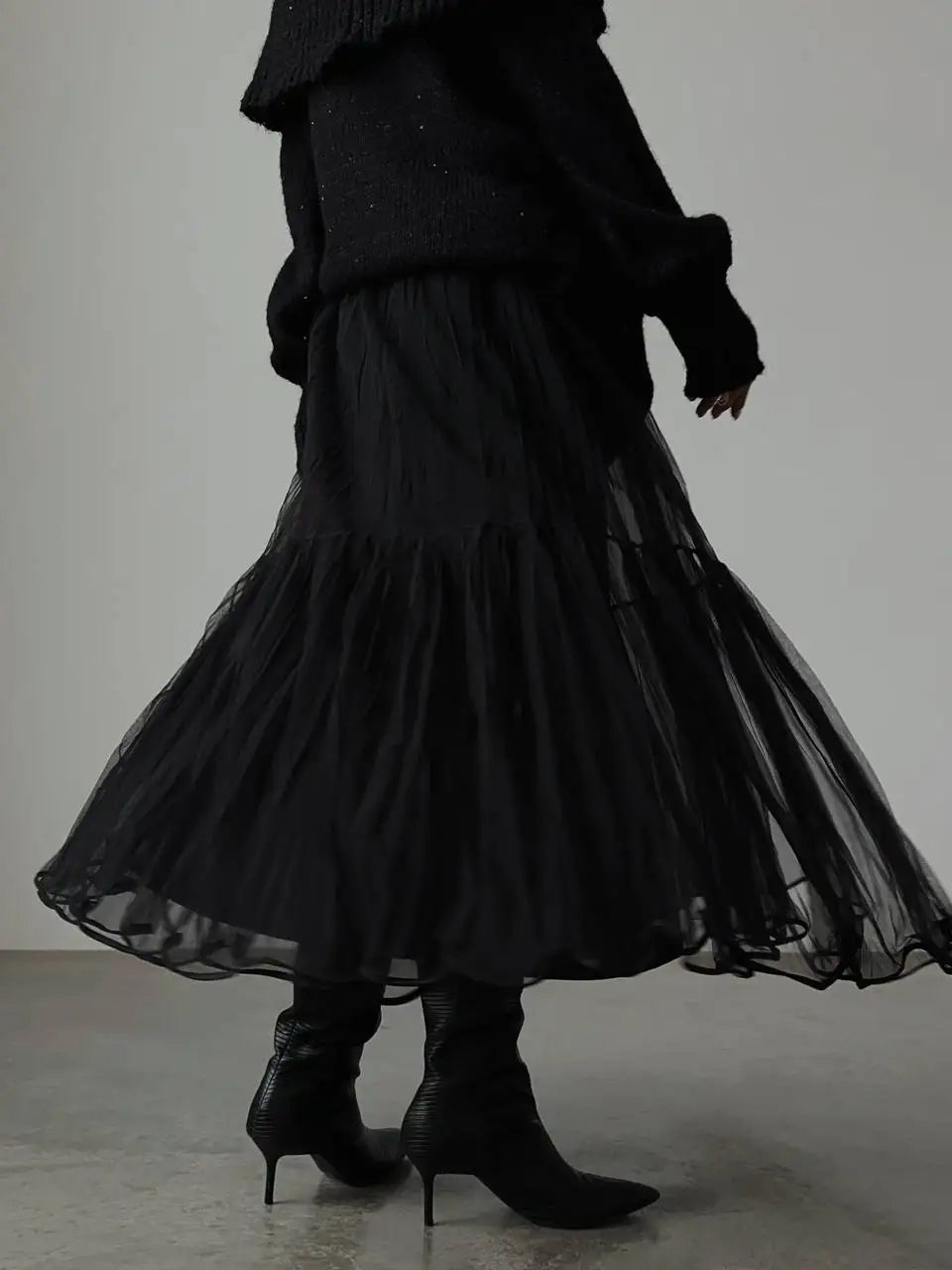 Hirsionsan Pleated Cake Skirts Women 2024 New Korean Harajuku Sweet Lace Skirt Ladies Elegant Party Ball Gown Female Mesh Skirt