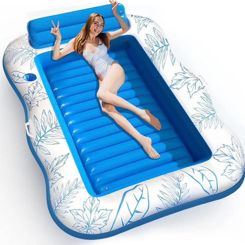 New Inflatable Water Floating Row Inflatable Single Double Floating Bed Summer Inflatable Outdoor Toy