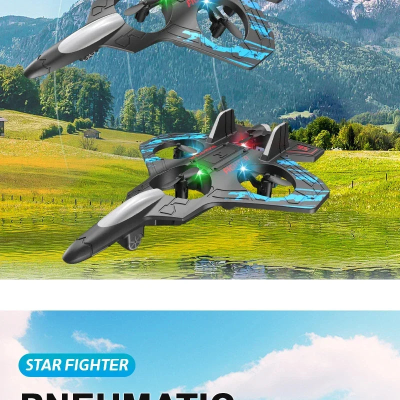 2.4GHz RC Drone with 4-Axis Gyro, One-Key 360° Flip Stunt Plane, Easy To Fly Remote Control Aircraft for Kids Adults