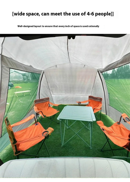 Lohascamping Car box docking tent  Portable Waterproof SUV Tail Tent 3-4 people Dome tent Sunshade Tunnel style tent,Large tent,