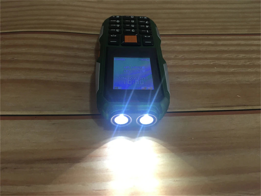 Mini Rugged Mobile Phone, 1.8", Push Button,Dual Sim, BT,Dual Flashlight, MP3,Wireless FM,BigHorn Dustproof Shockproof CellPhone