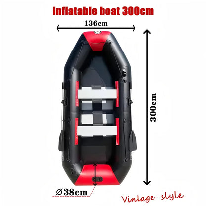 9.8FT 3M Wooden Floor Safety Inflatable Fishing Boat Racing Boats and Kayak Surfing Kayaking for the Sea Outdoor Watersports