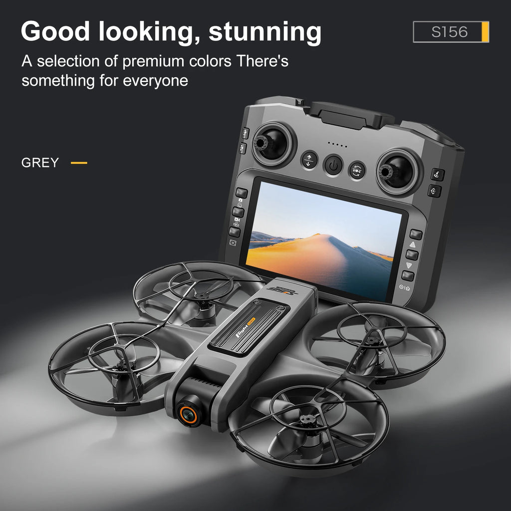 2025 New S156 Drone with Screen Brushless Optical Stream Positioning Quadcopter with Camera FPV Traverser Novice Toy Airplane