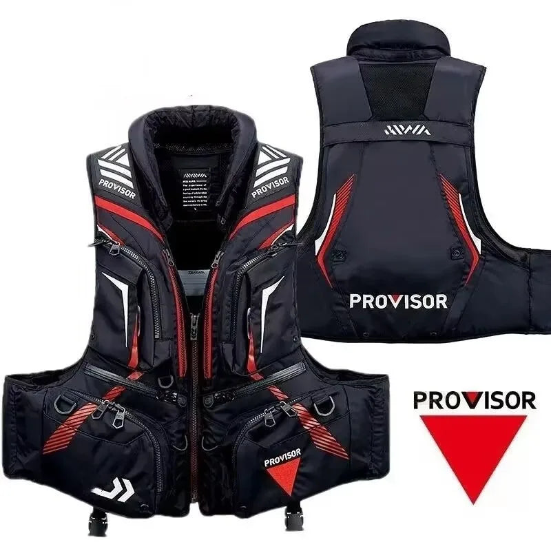 Man Fishing Vest Outdoor Buoyancy Vest for Men Multi-functional Breathable Life Vest Jacket for Drifting Swimming