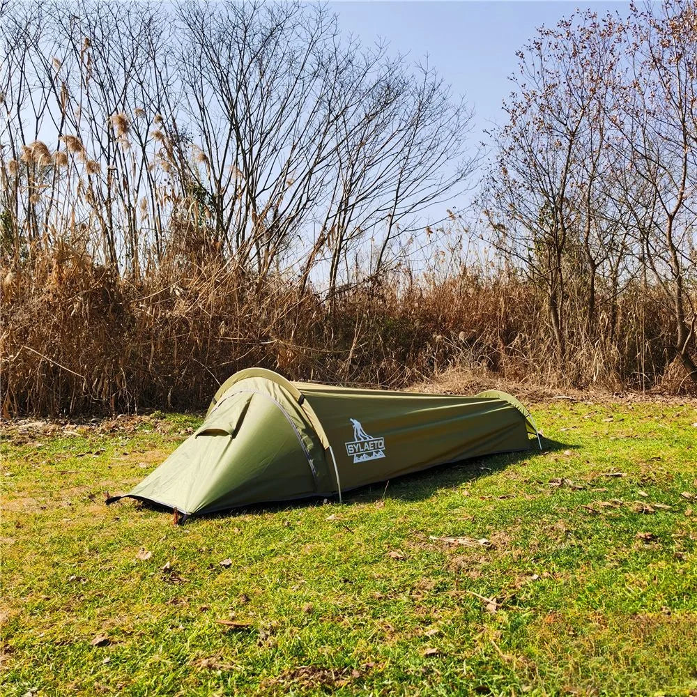 Ultra Light Single Person Camping Small Sleeping Bag Outdoor Portable Tent Mountaineering Equipment Summer Breathable