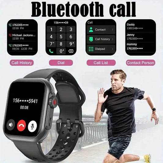 1000 mAh Smart Watch Men Women 1.85-Inch AMOLED GPS 100+Sports Mode Watches Heart Rate Bluetooth Call IP68 Waterproof Smartwatch