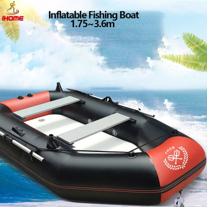 New 1.75~3.6m Inflatable Fishing Boat PVC 0.7mm Thickened Kayak Canoe Boat Sea Drifting Boat Rubber  2~6 People Drifting Boats