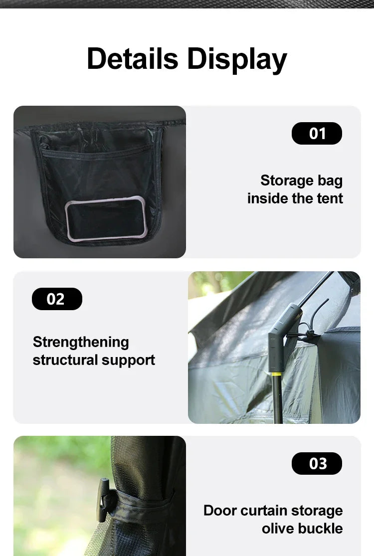 8-12 Person Camping Tent 2 Room Large Waterproof Windproof Outdoor Family Tent with Rainfly Instant Cabin Tents for Camp Beach