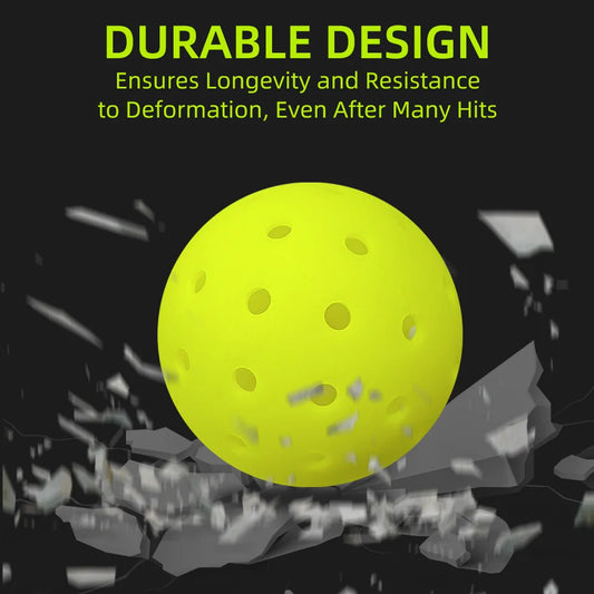 74MM 48-Hole Outdoor Pickleballs Seamless Roto-Molded Design for Durability Pickle Ball for Beginner Intermediate Player 12 Pack