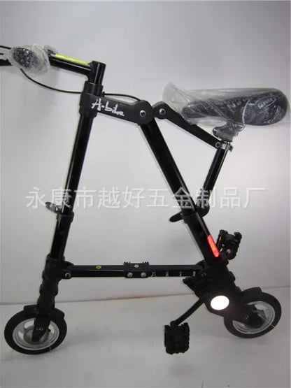 8-Inch Folding Bicycle Multi-Function Mountain Bike Ultralight Portable Bicycle Foldable Mini Non-Slip Road Bike for Kids Adult